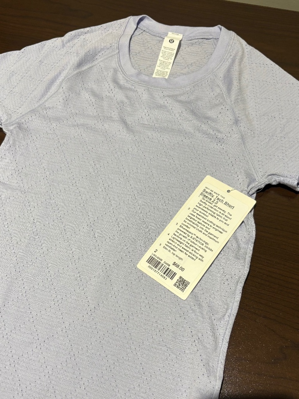 NWT Lululemon Swiftly 2.0 Light Purple size 2 hip